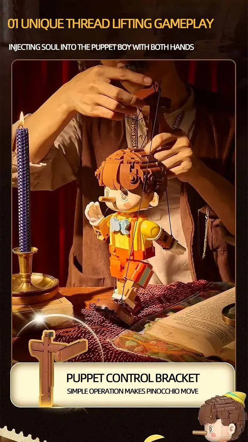 Montável Pinocchio (Blocos de Construção)