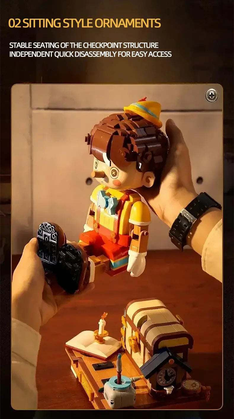 Montável Pinocchio (Blocos de Construção)