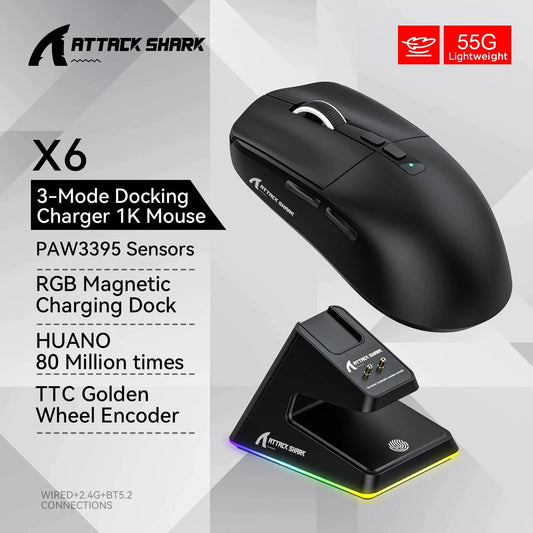 Mouse Wireless X6 (2.4G/Bluetooth 5.2)