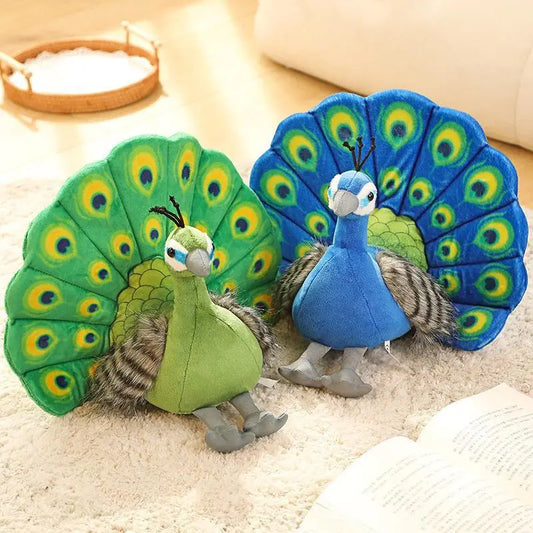 Pelúcia Pavão Verde e Azul