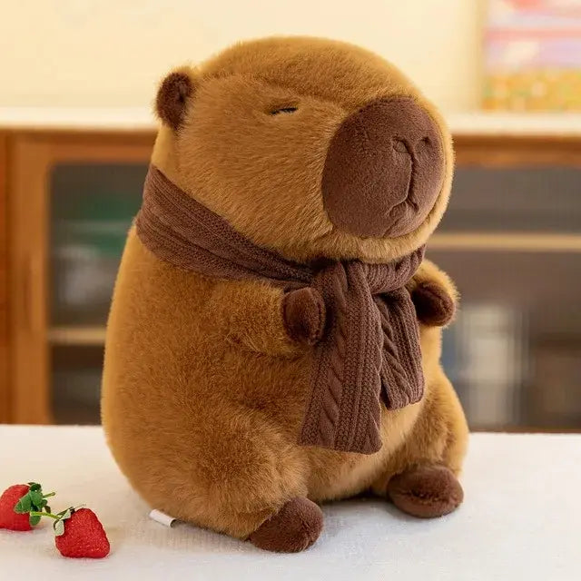 Pelúcia de Capivara com Cachecol 35cm