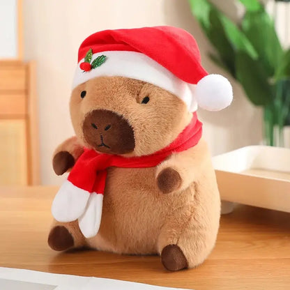 Pelúcia de Capivara de Natal 20-30cm