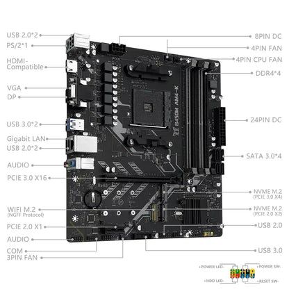 Motherboard B450M-AM4-K (AM4)