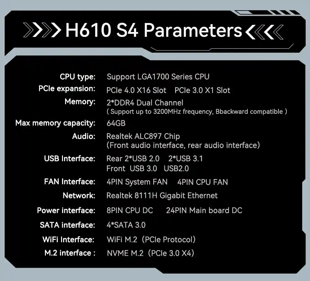 Scheda madre H610 S4 (LGA 1700)