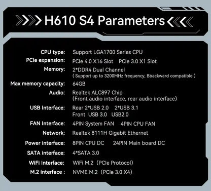 Scheda madre H610 S4 (LGA 1700)