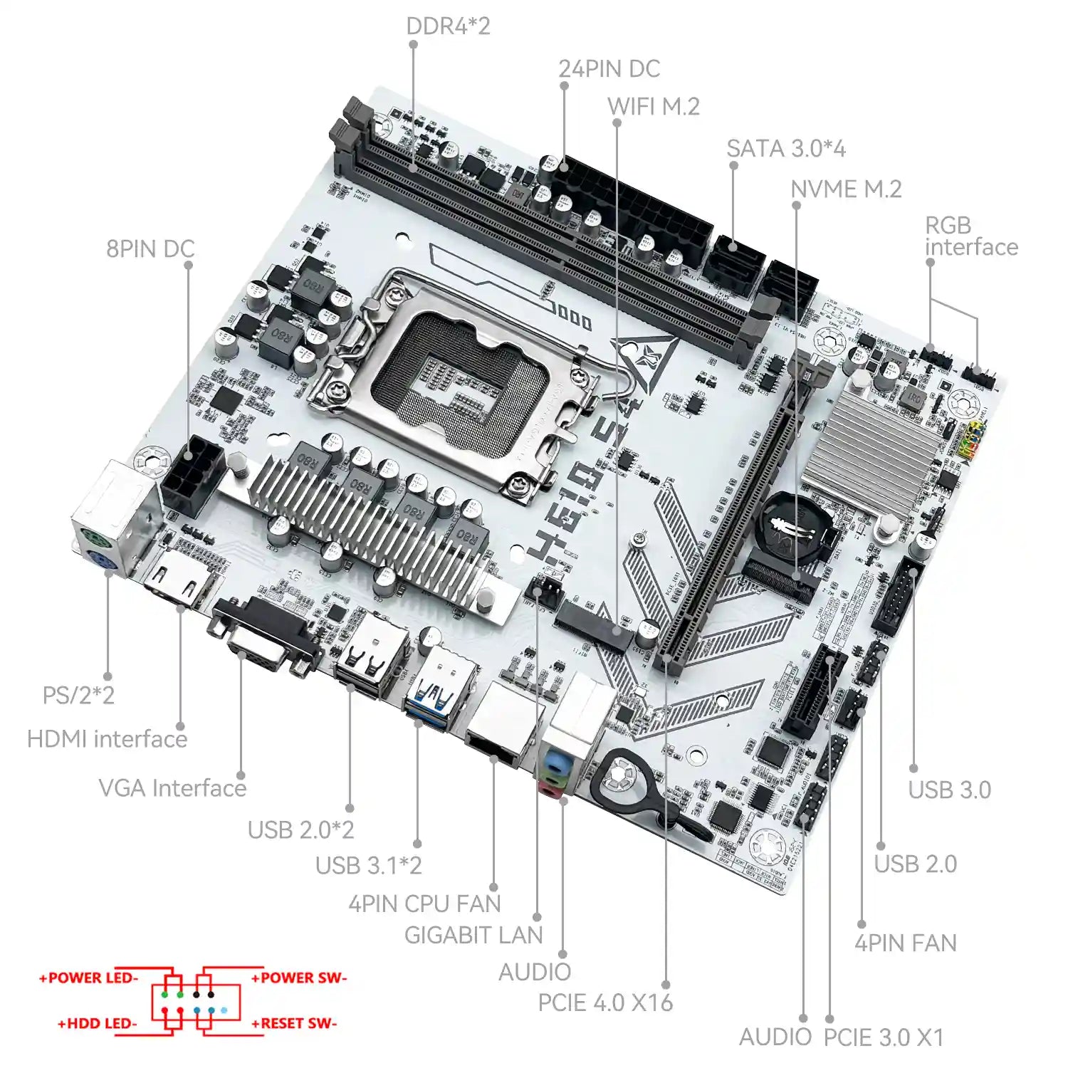 Scheda madre H610 S4 (LGA 1700)