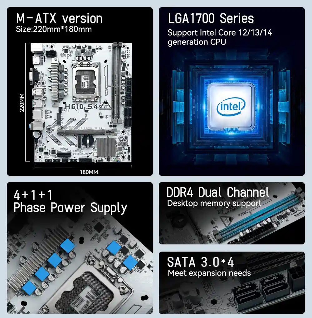 Scheda madre H610 S4 (LGA 1700)