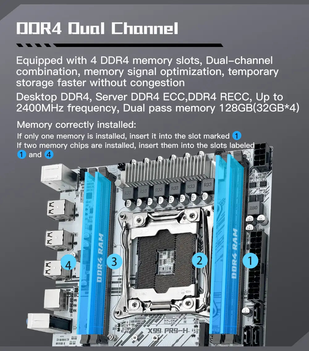 Scheda madre PR9-H X99 (LGA2011-3) Bianca