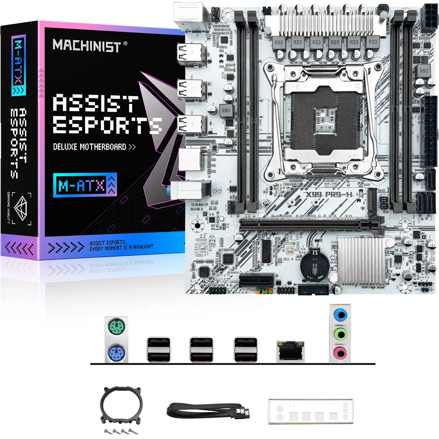 Scheda madre PR9-H X99 (LGA2011-3) Bianca