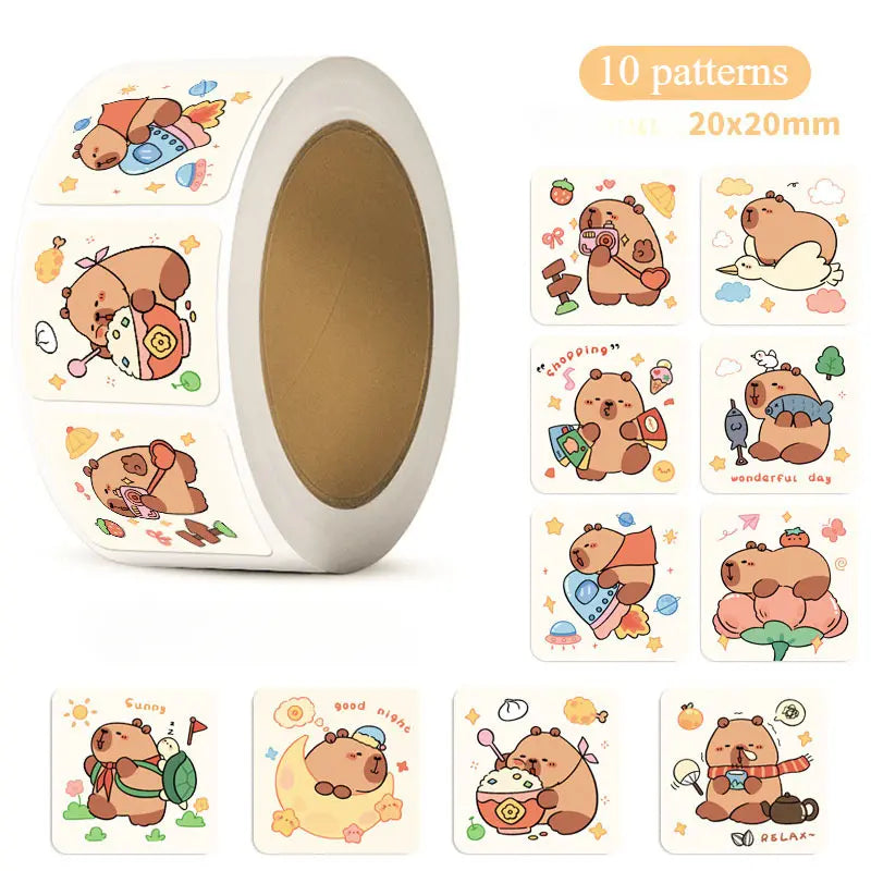 Capybara Sticker Roll (300 Pieces)