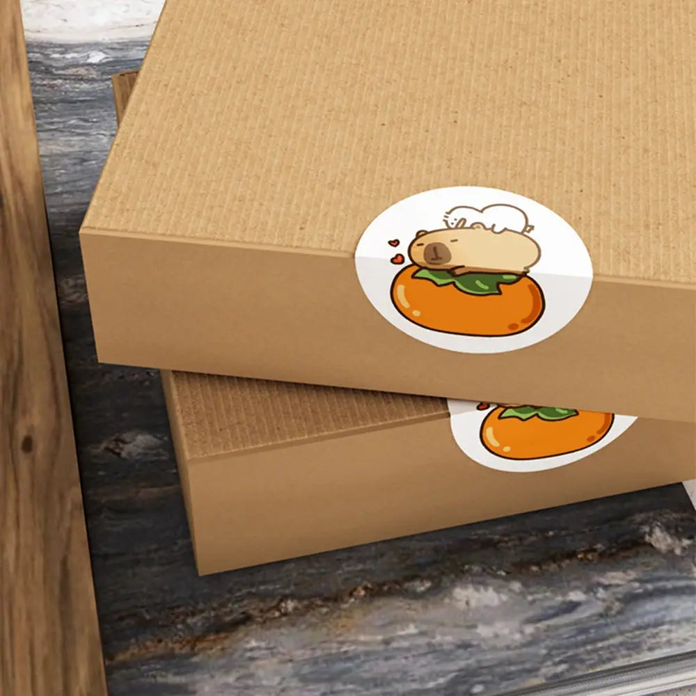 Rolo de Adesivos de Capivara (500 Peças)