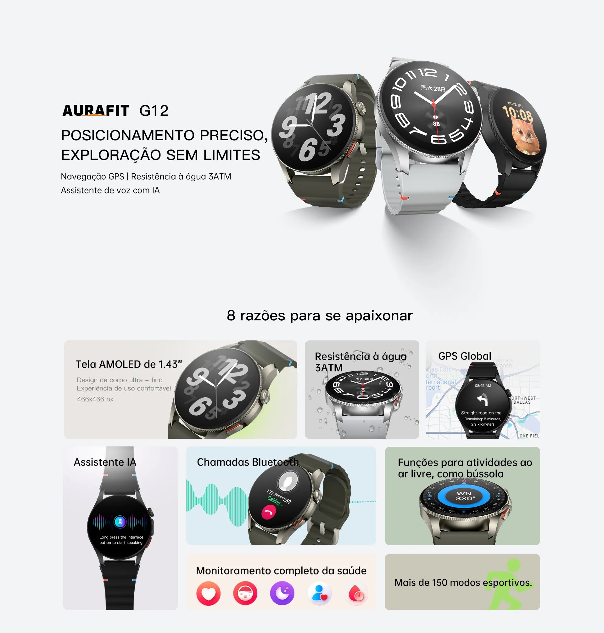 Smartwatch G12 (Amoled)