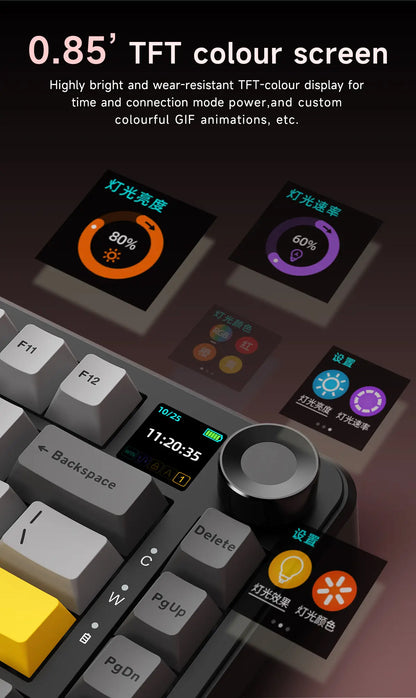 Teclado Mecânico AK820 MAX Plus (Sem fio 2.4Ghz)