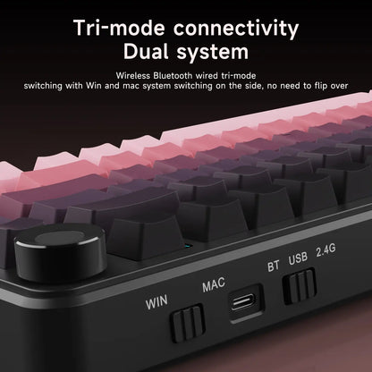 Teclado Mecânico AK820 MAX Plus (Sem fio 2.4Ghz)