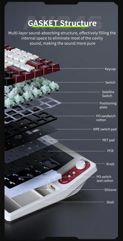 Teclado Mecânico AKP848 (Display 10,1 Pol)