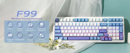Teclado Mecânico F99 (Sem fio 2.4Ghz)