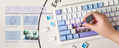 Teclado Mecânico F99 (Sem fio 2.4Ghz)