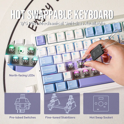 Teclado Mecânico F99 (Sem fio 2.4Ghz)