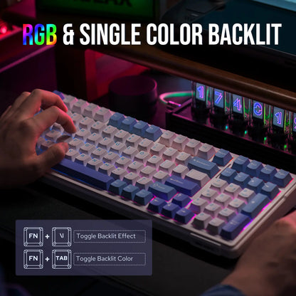 Teclado Mecânico F99 (Sem fio 2.4Ghz)