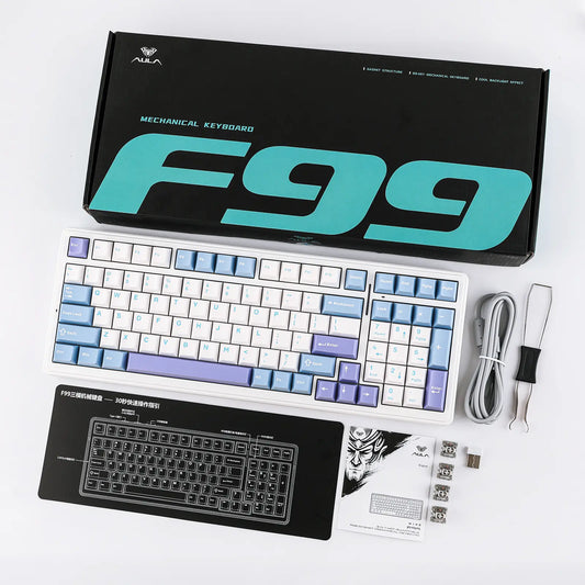 Teclado Mecânico F99 (Sem fio 2.4Ghz)