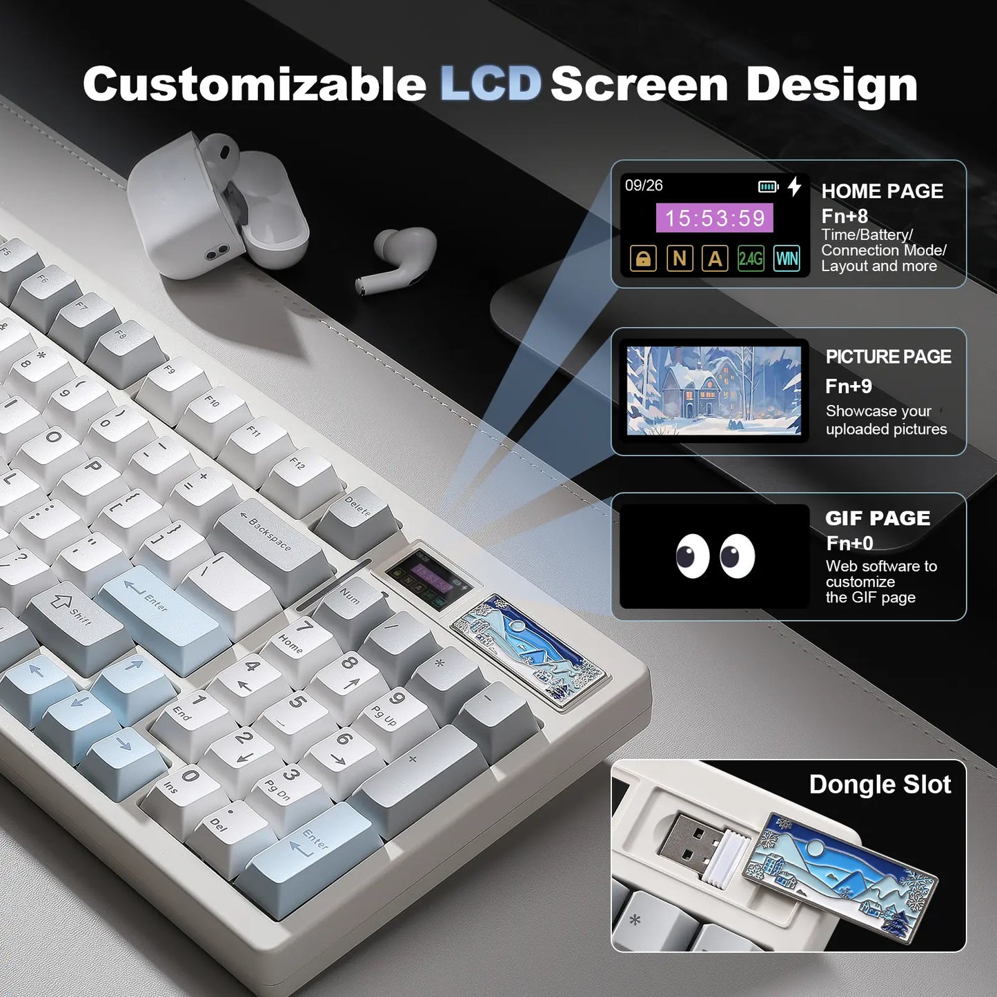 Teclado mecánico IF99 (inalámbrico de 2,4 GHz)