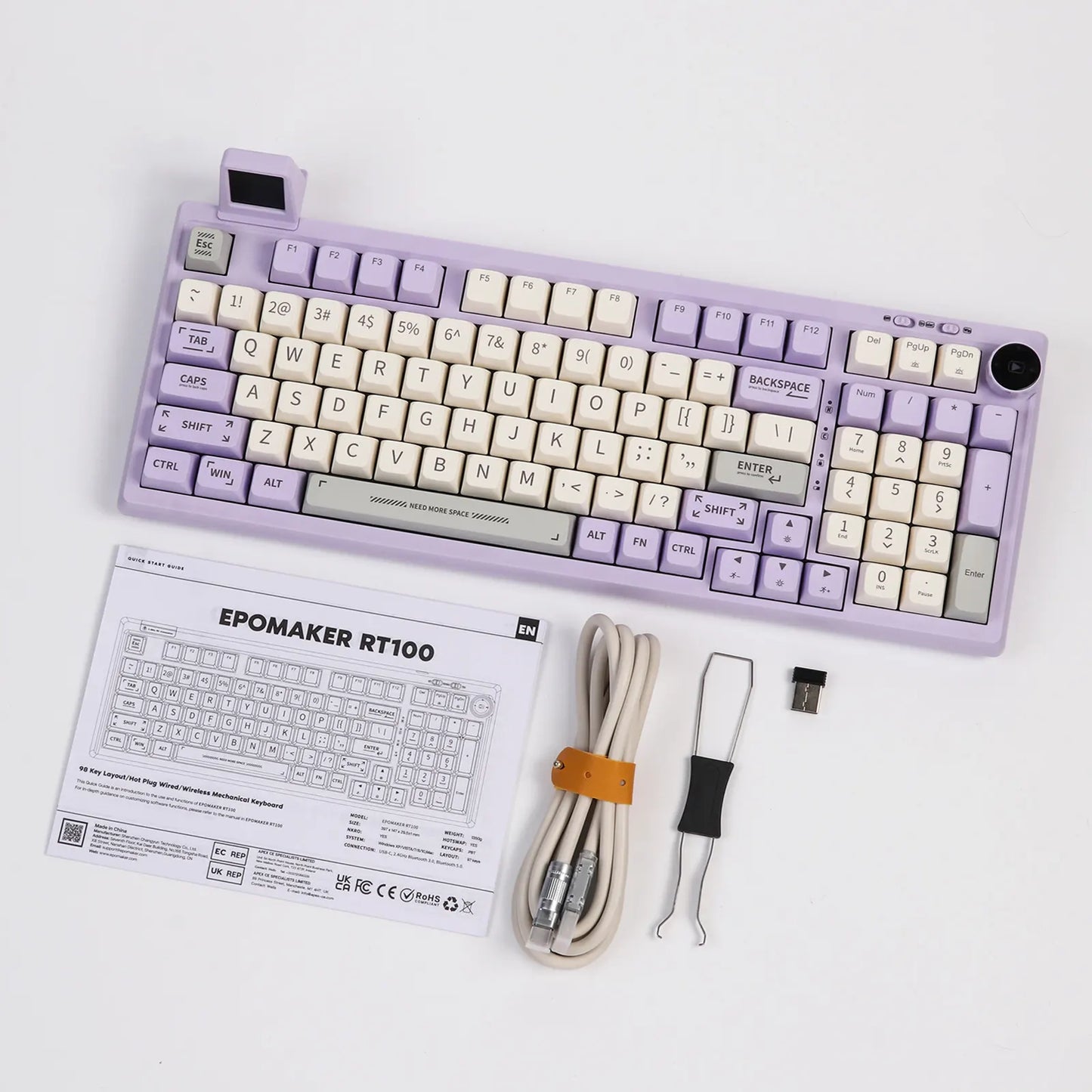 Teclado mecánico RT100 (inalámbrico de 2,4 GHz)