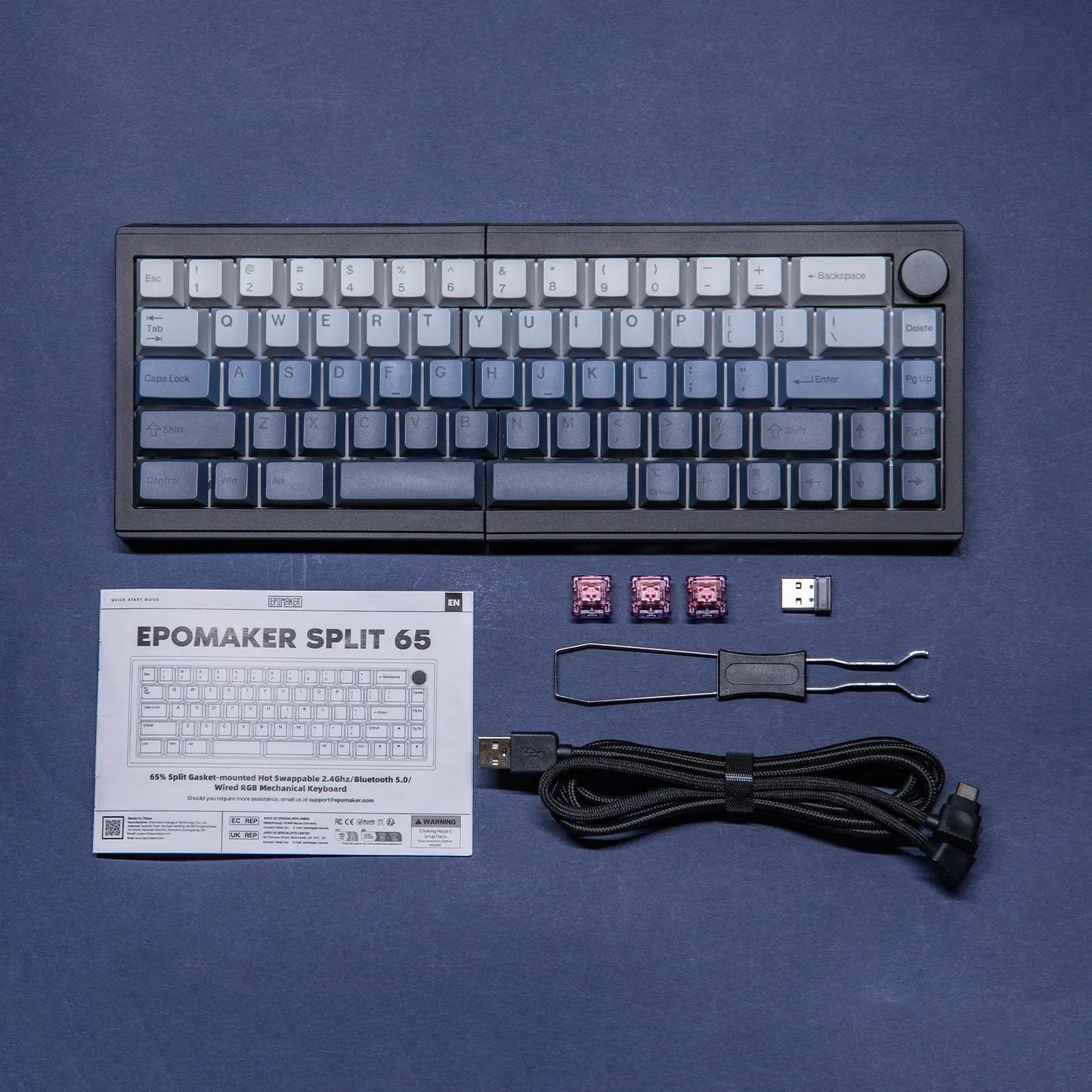 Teclado Mecânico Split65 (Sem fio 2.4Ghz)