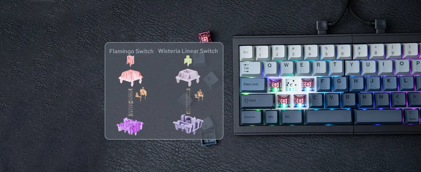 Teclado Mecânico Split65 (Sem fio 2.4Ghz)
