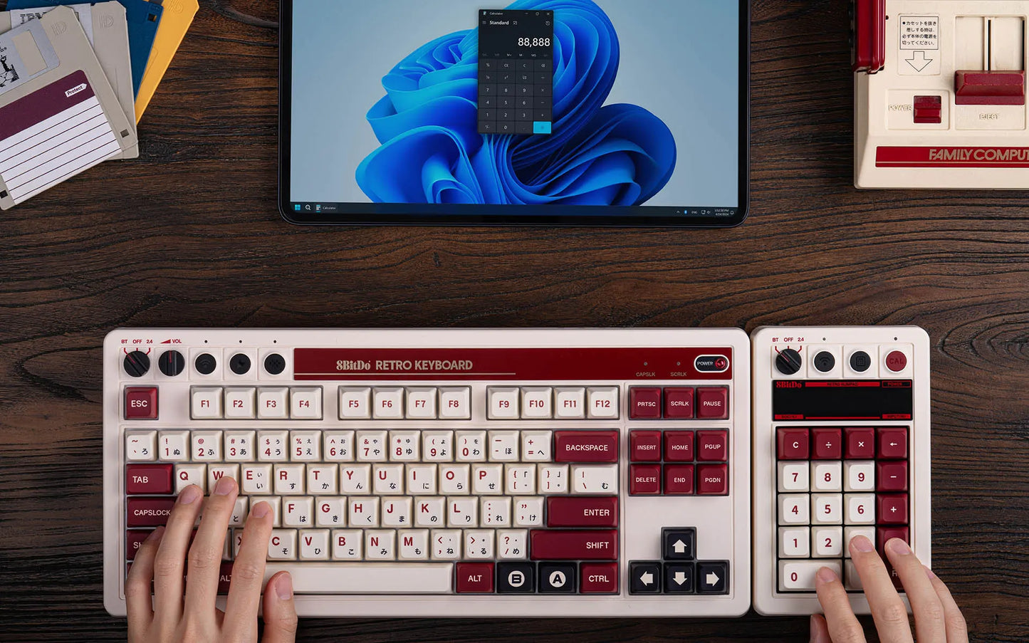 Teclado numérico retro (inalámbrico de 2,4 GHz)