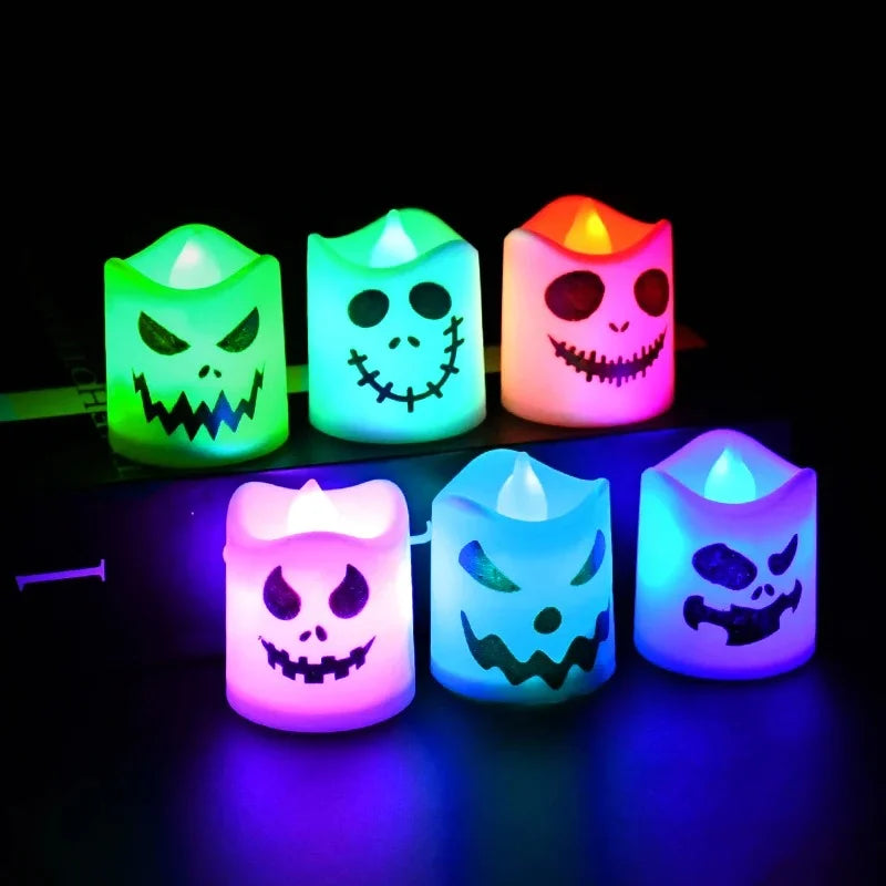 LED Pumpkin Ghost Candle