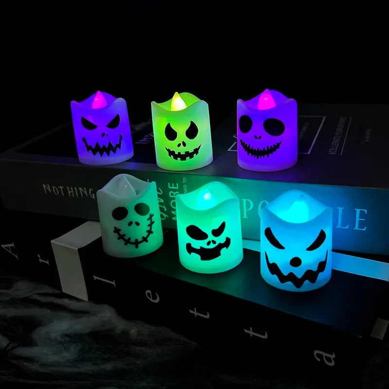 LED Pumpkin Ghost Candle