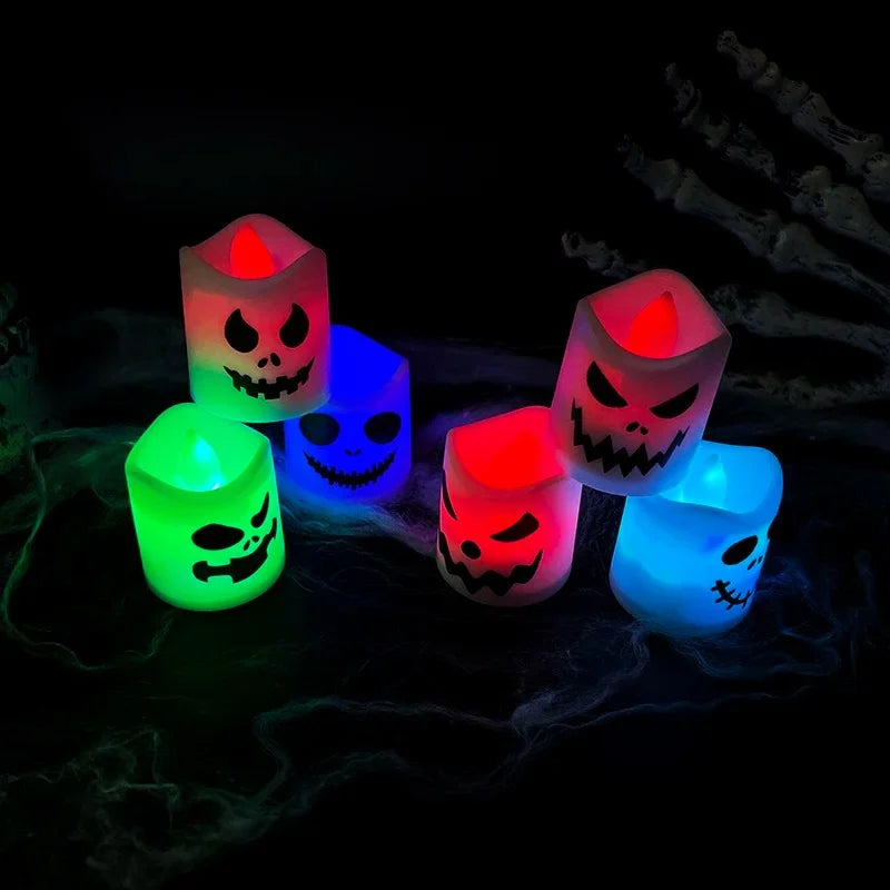 LED Pumpkin Ghost Candle