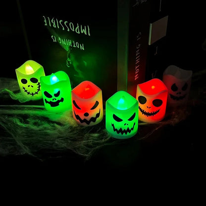 LED Pumpkin Ghost Candle