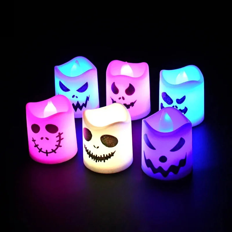 LED Pumpkin Ghost Candle