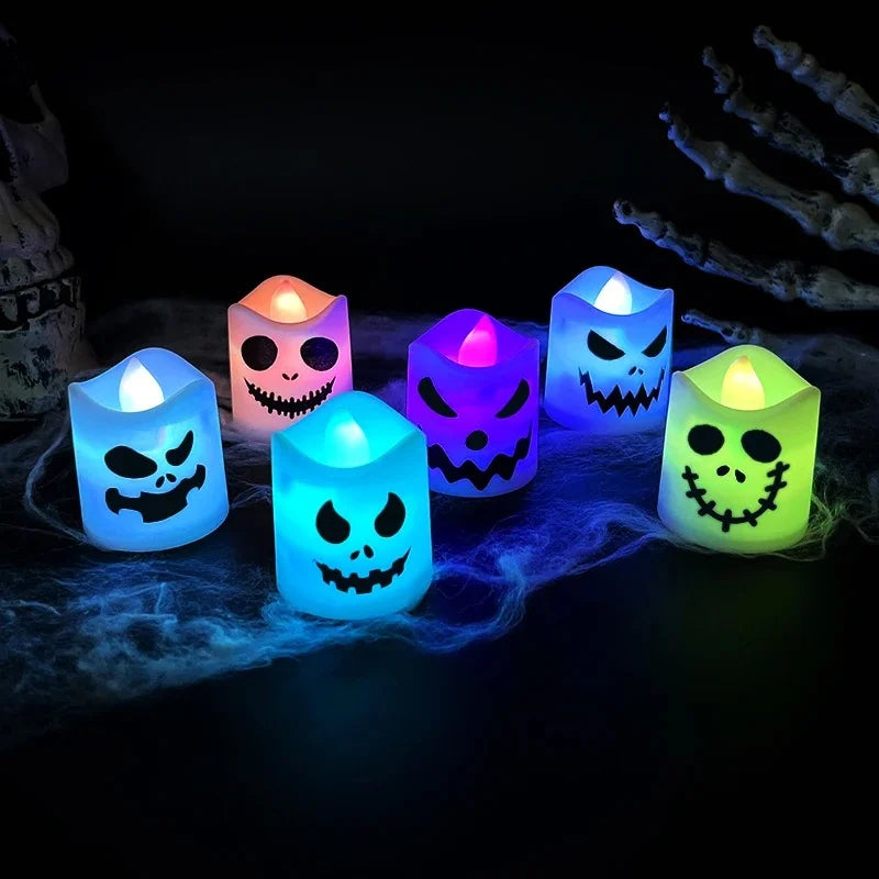 LED Pumpkin Ghost Candle