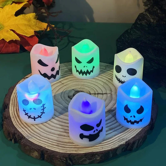 Vela LED Abóbora Fantasma