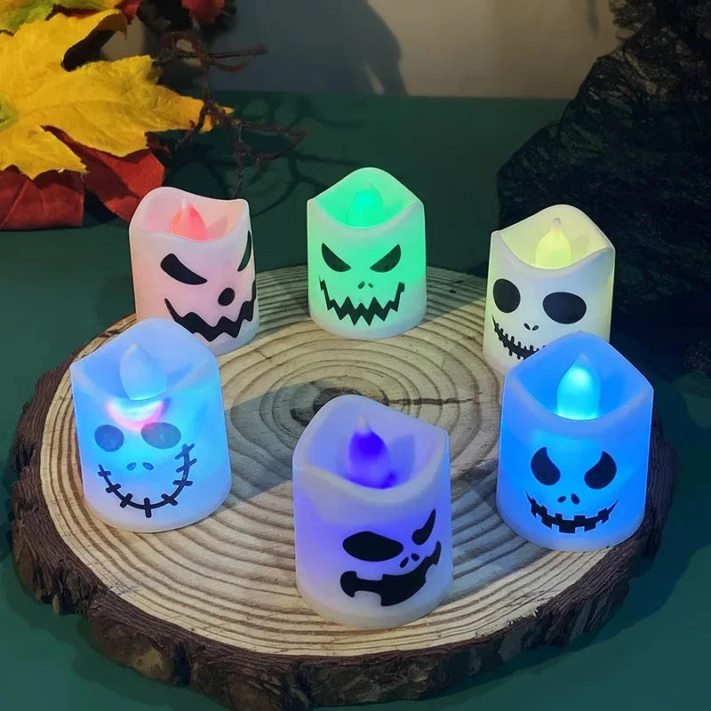 LED Pumpkin Ghost Candle