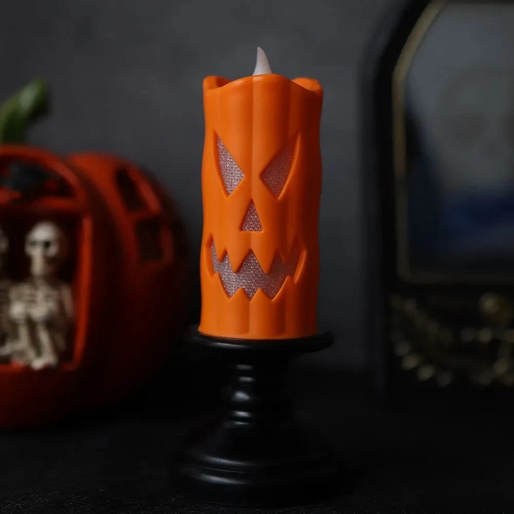 Horripilantes velas de calabaza