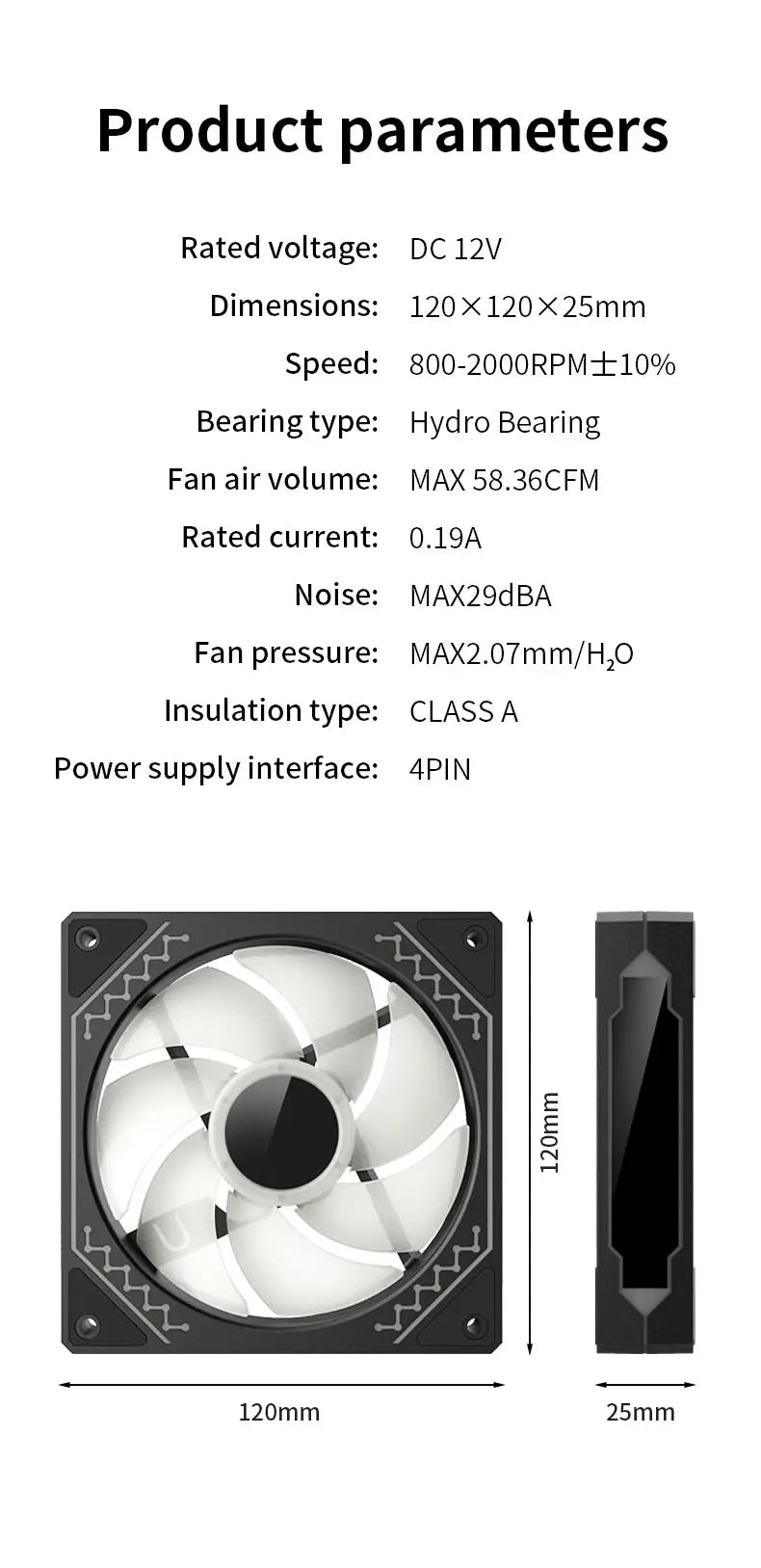 Ventoinha PRISM12025 120mm