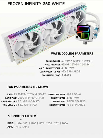 Watercooler Frozen Infinity 360 White